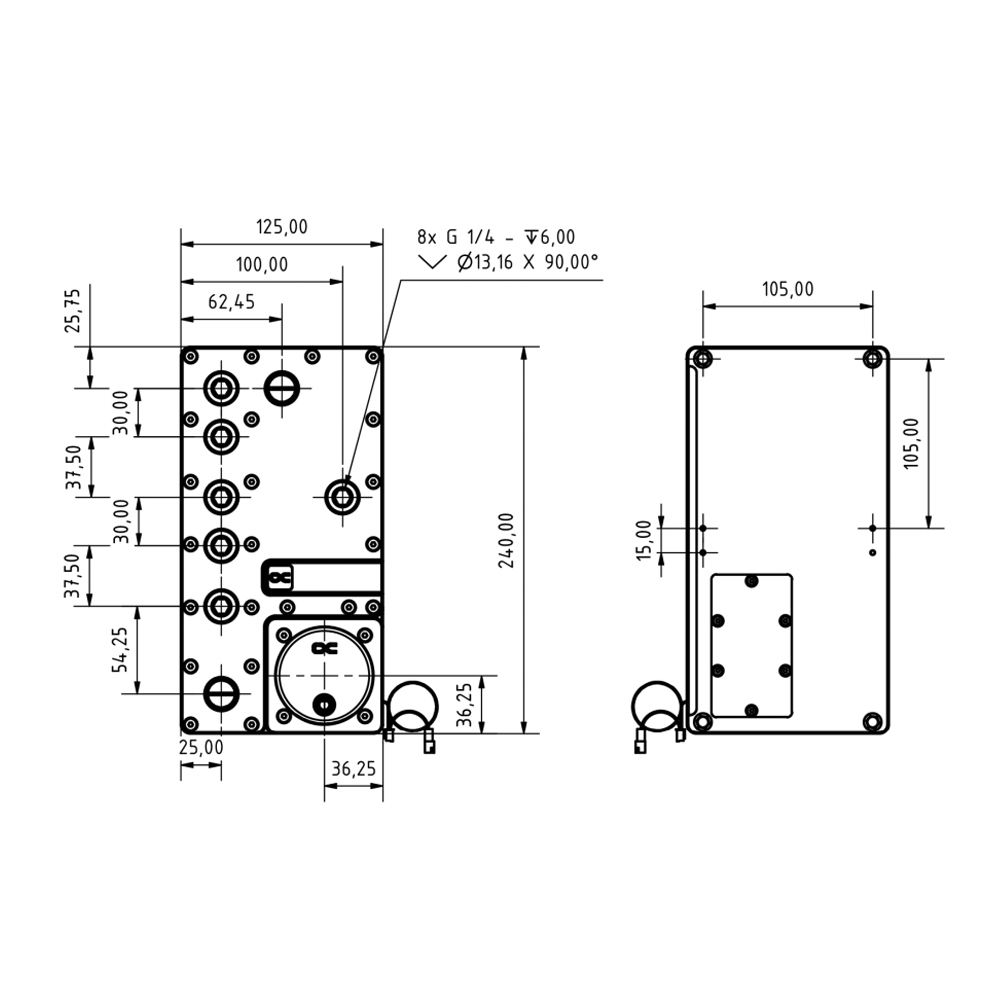 Alphacool Core Distro Plate 24 – обзор и цена Integrated Pump Reservoir Distro Plate